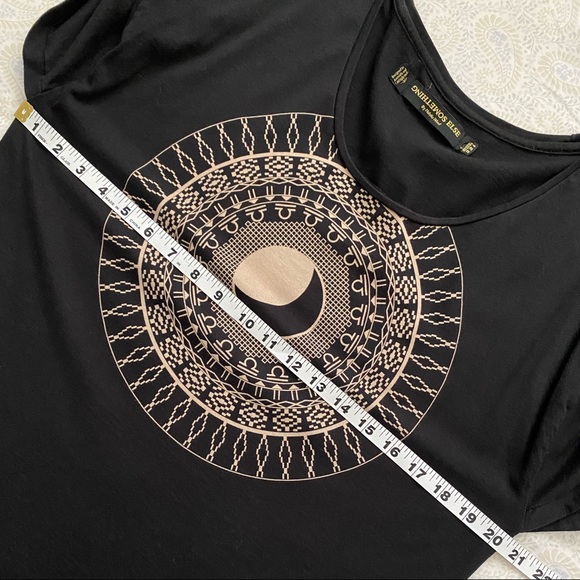 Something Else by Natalie Wood boho moon blouse, black tan - Picture 4 of 8